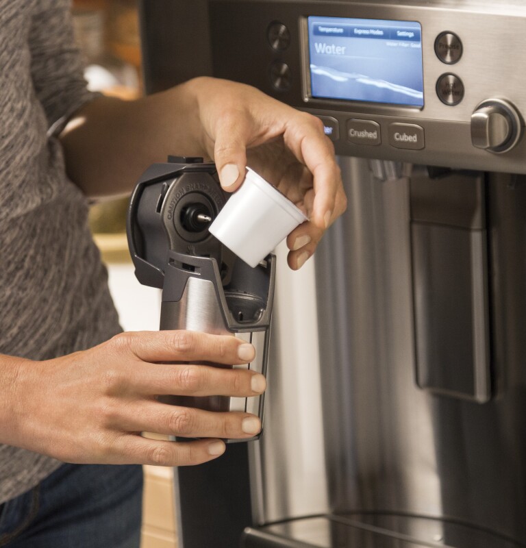 Café Series 22.2 Cu. Ft. Counter-depth French-door Refrigerator With Keurig K-cup Brewing System CYE22USHSS