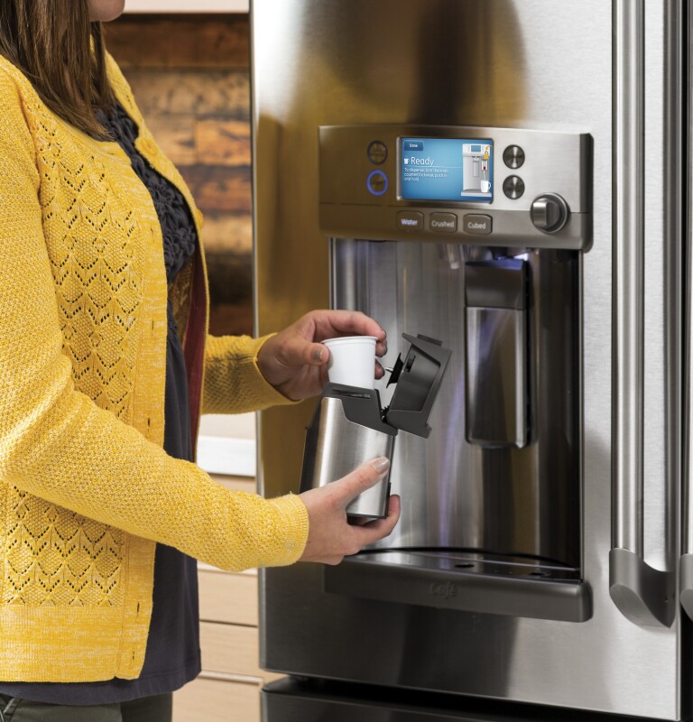 Café Series 22.2 Cu. Ft. Counter-depth French-door Refrigerator With Keurig K-cup Brewing System CYE22USHSS