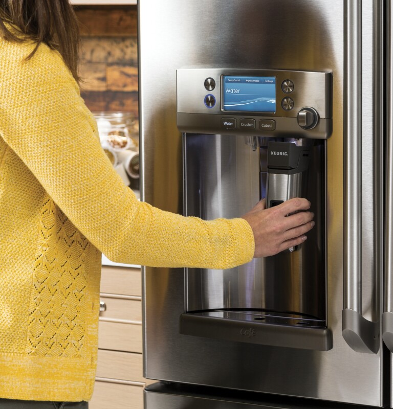 Café Series 22.2 Cu. Ft. Counter-depth French-door Refrigerator With Keurig K-cup Brewing System CYE22USHSS