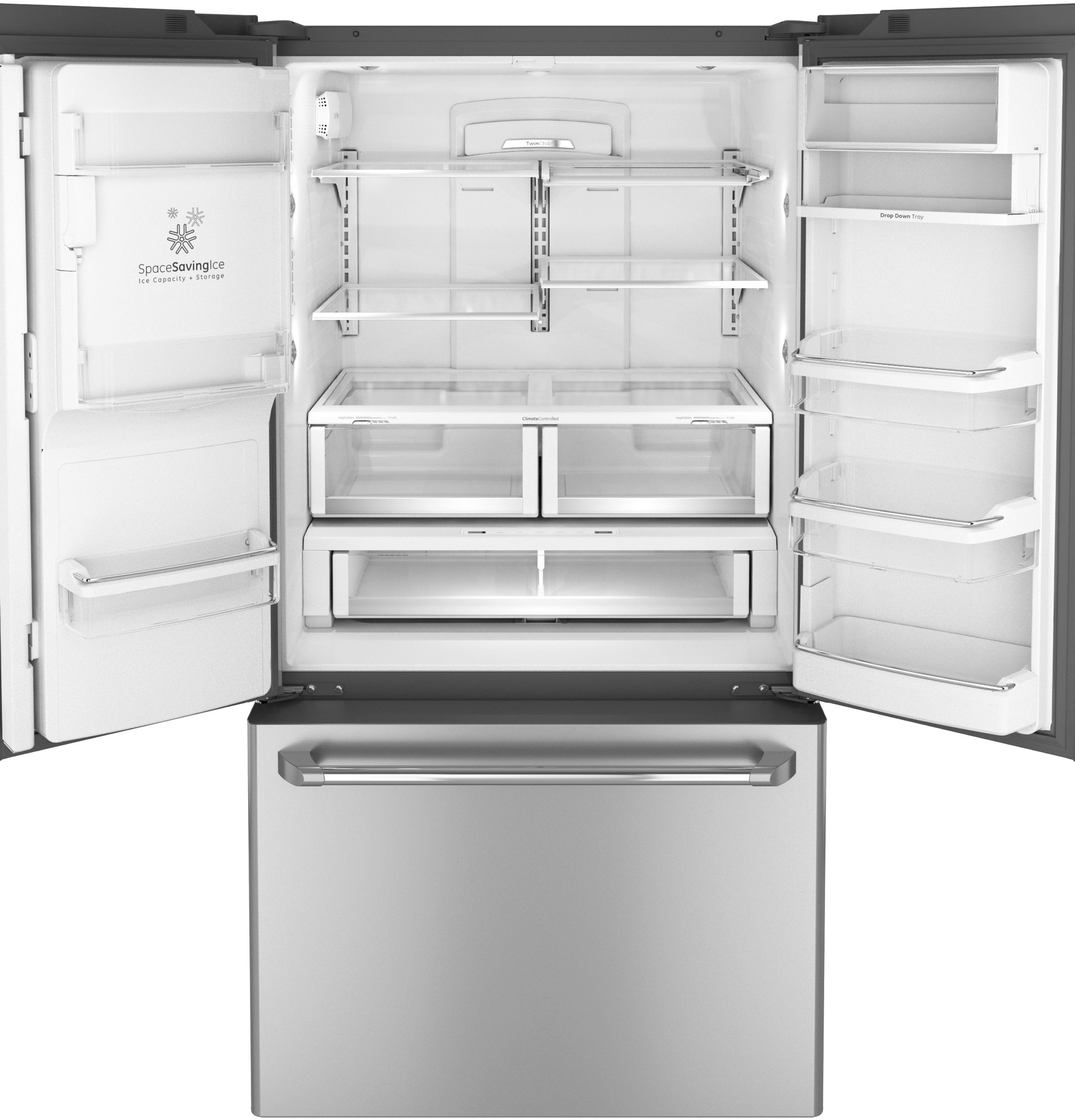 Café Series 23.1 Cu. Ft. Counter-depth French-door Refrigerator CYE23TSDSS