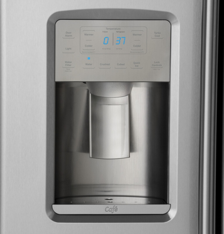 Cafe GE  Series  21.9 Cu. Ft. Counter-Depth Side-By-Side Refrigerator Stainless Steel CZS22MSKSS Picture 1