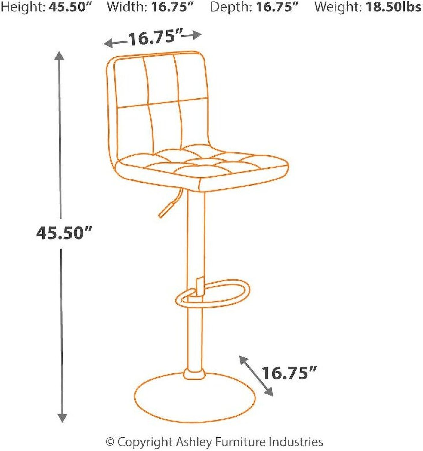 Black and Chrome Tall Upholstered Swivel Barstool Set of 2 D120130