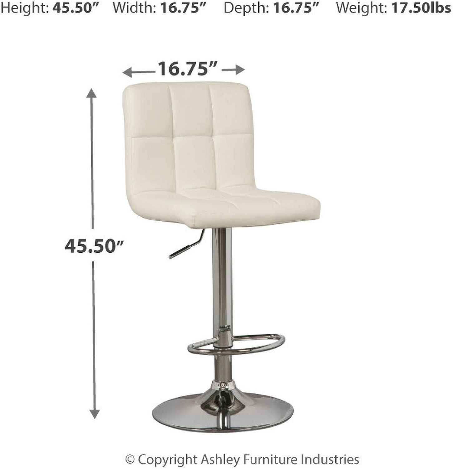 Bone Tall Upholstered Swivel Barstool Set of 2 D120230
