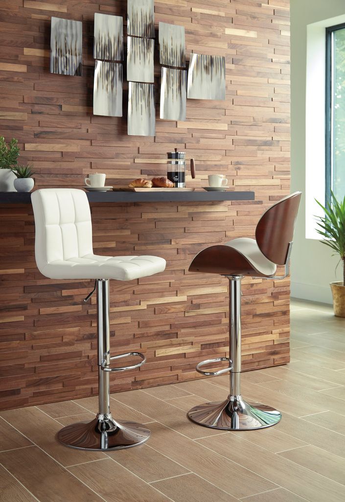 Bone Tall Upholstered Swivel Barstool Set of 2 D120230