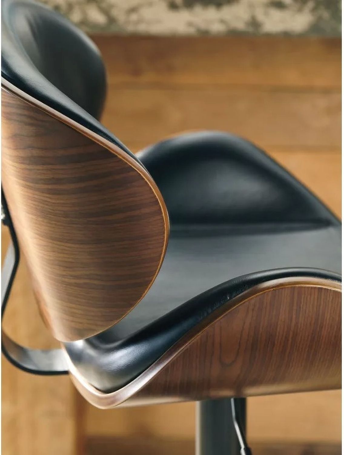 Black Tall Upholstered Swivel Barstool D120530