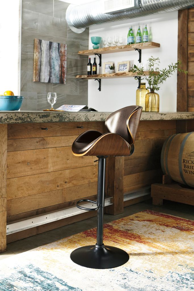 Black Tall Upholstered Swivel Barstool D120530