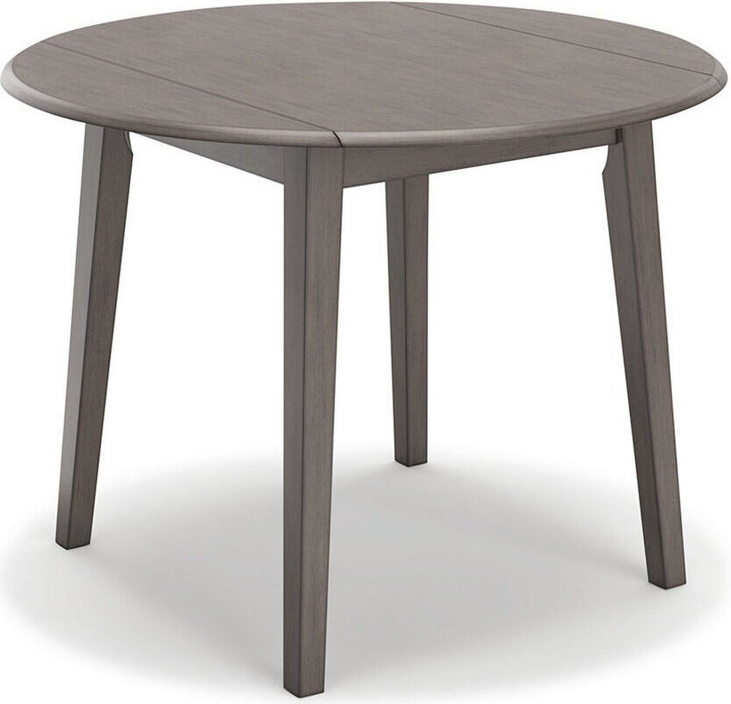 Shullden Gray Round Drop Leaf Table D19415