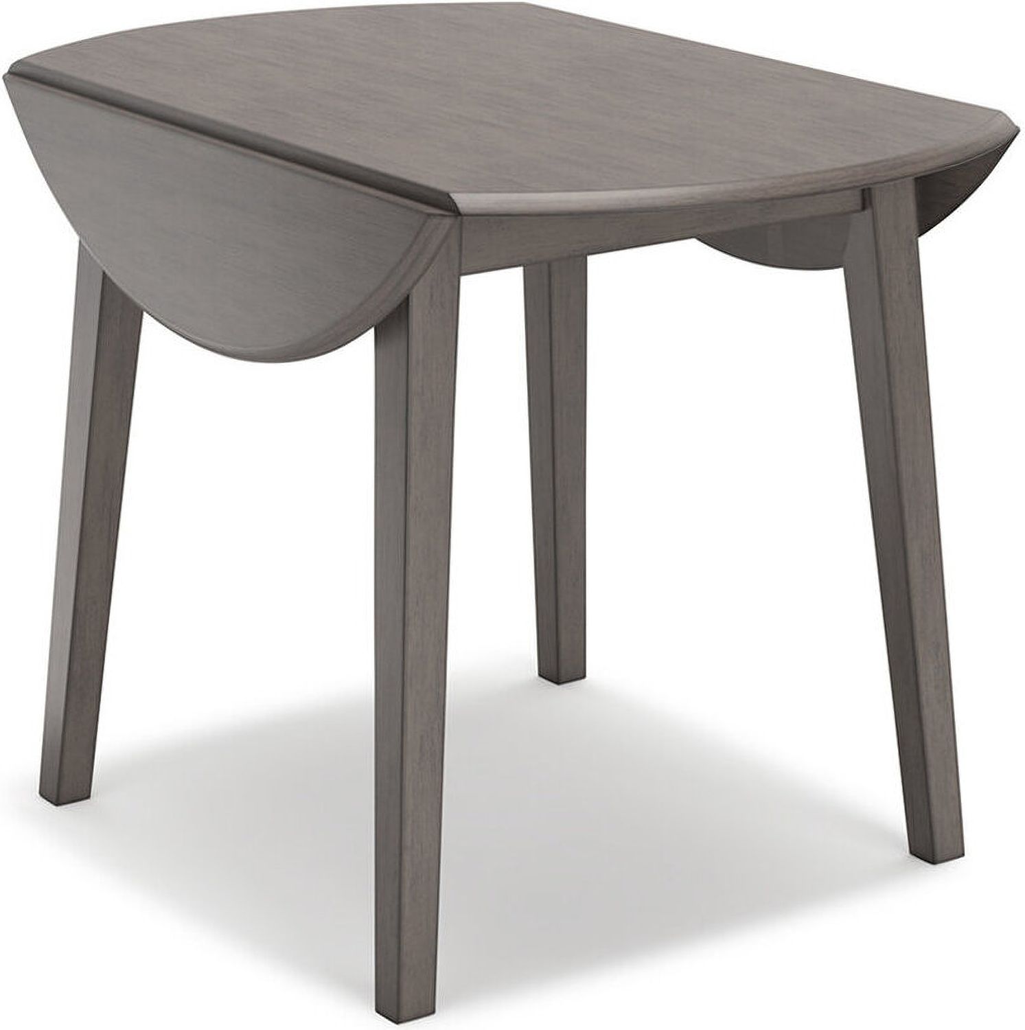 Shullden Gray Round Drop Leaf Table D19415