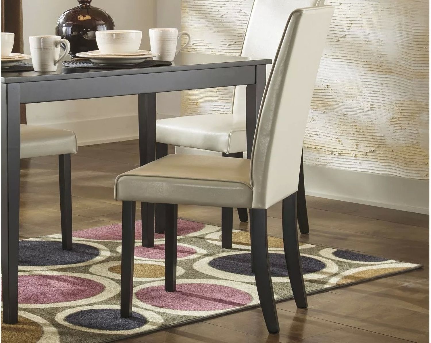 Kimonte Ivory Upholstered Dining Side Chair Set of 2 D25001