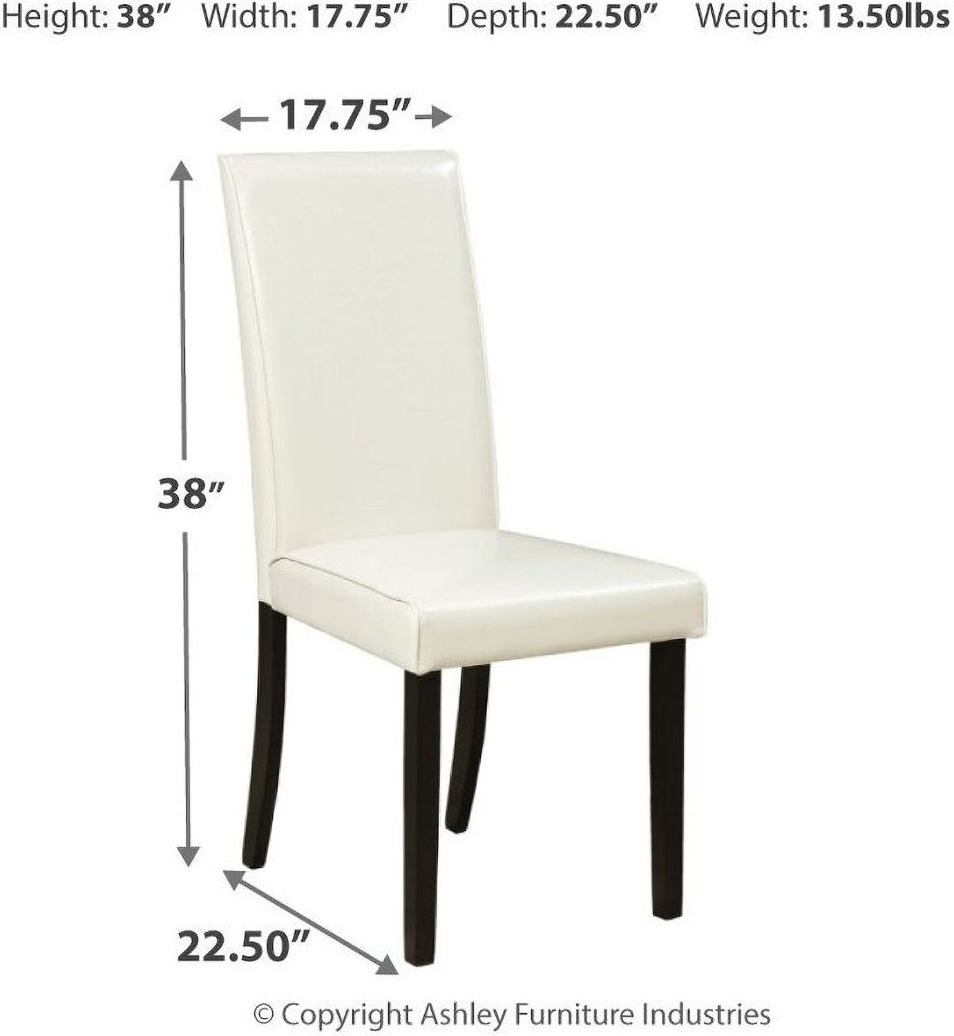 Kimonte Ivory Upholstered Dining Side Chair Set of 2 D25001