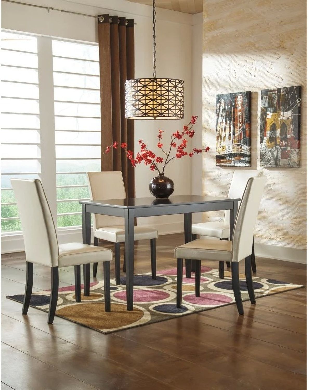Kimonte Ivory Upholstered Dining Side Chair Set of 2 D25001