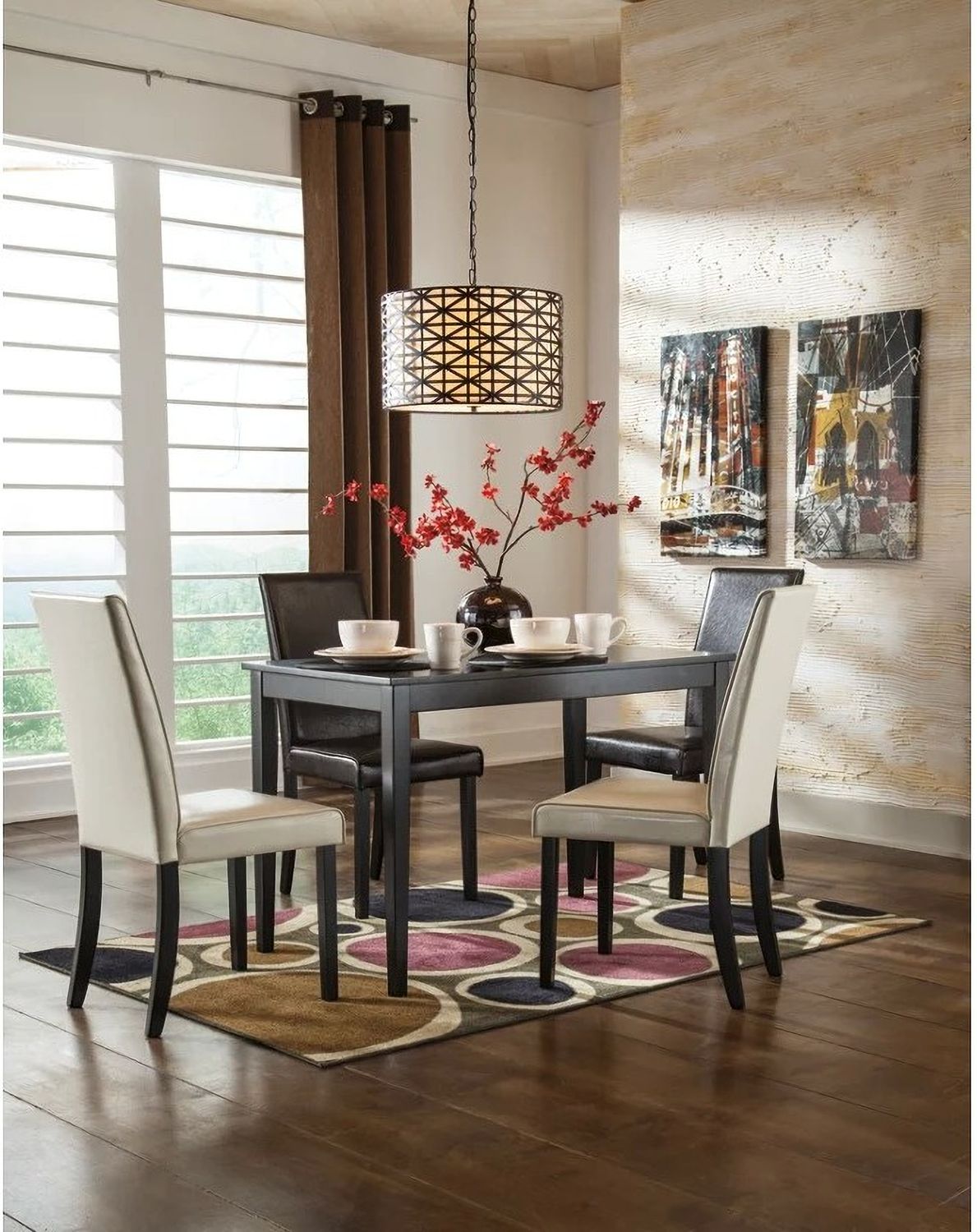 Kimonte Ivory Upholstered Dining Side Chair Set of 2 D25001