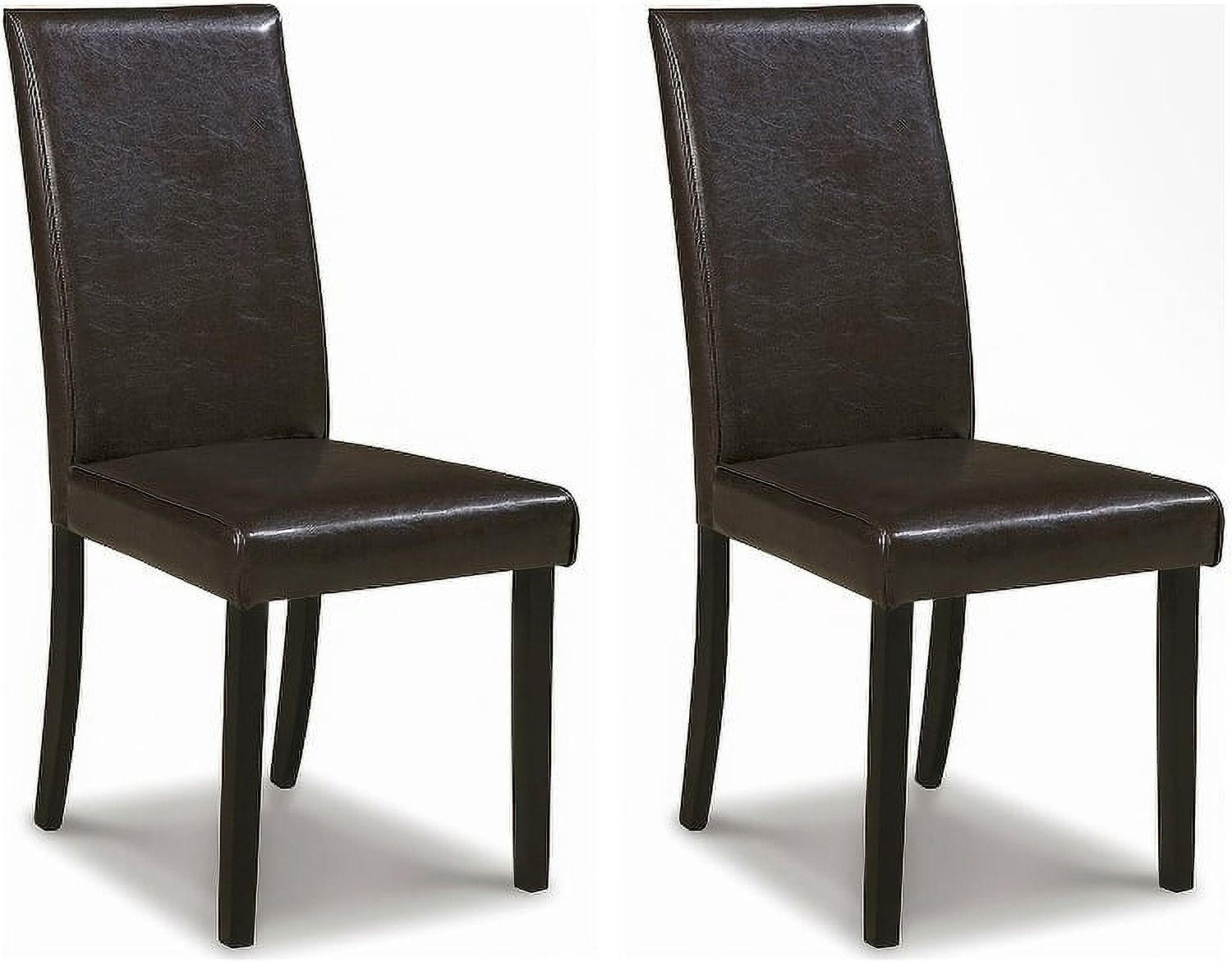 Kimonte Brown Upholstered Dining Side Chair Set of 2 D25002