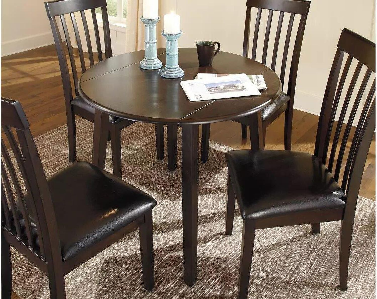 Hammis Round Dining Room Drop Leaf Table D31015