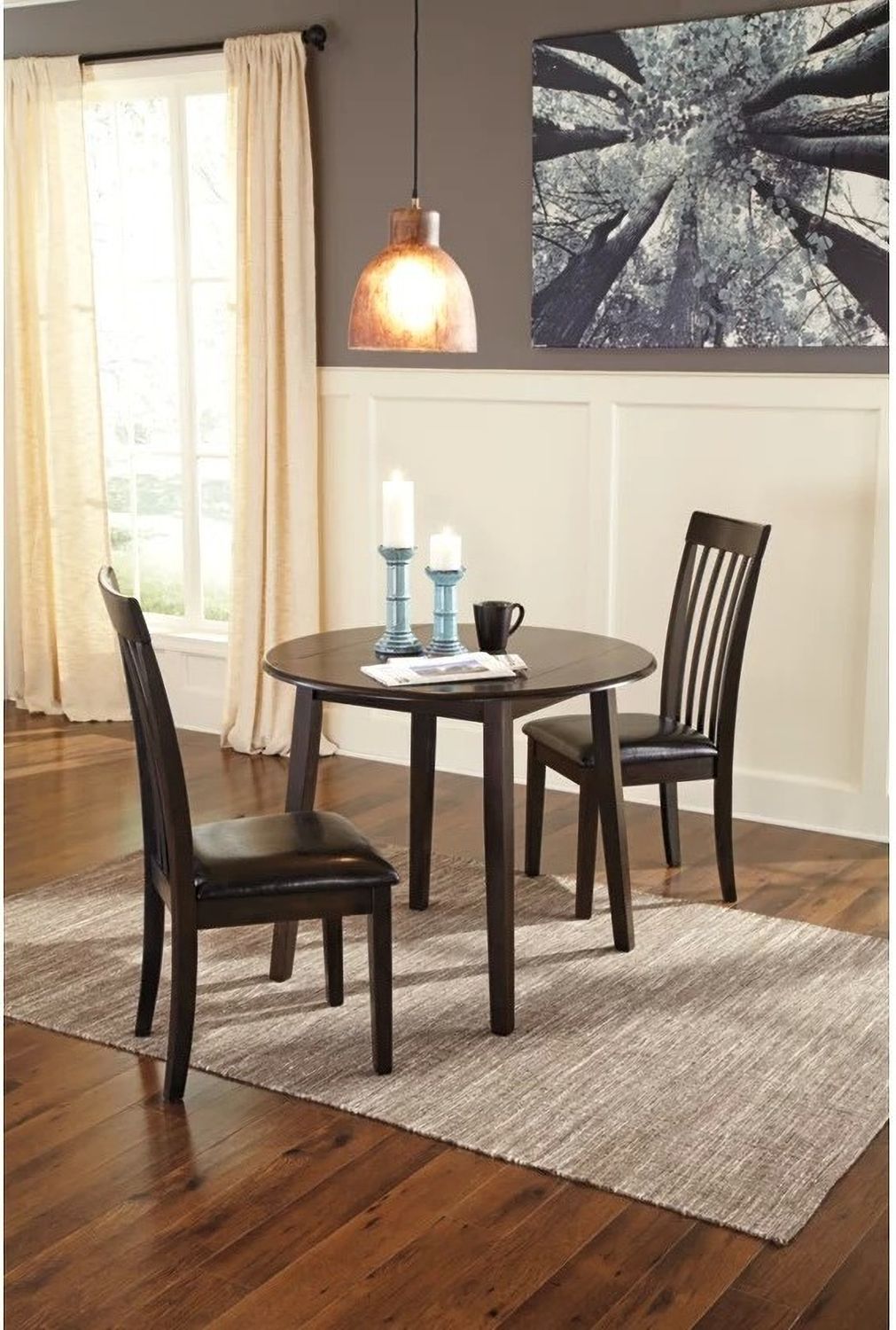 Hammis Round Dining Room Drop Leaf Table D31015