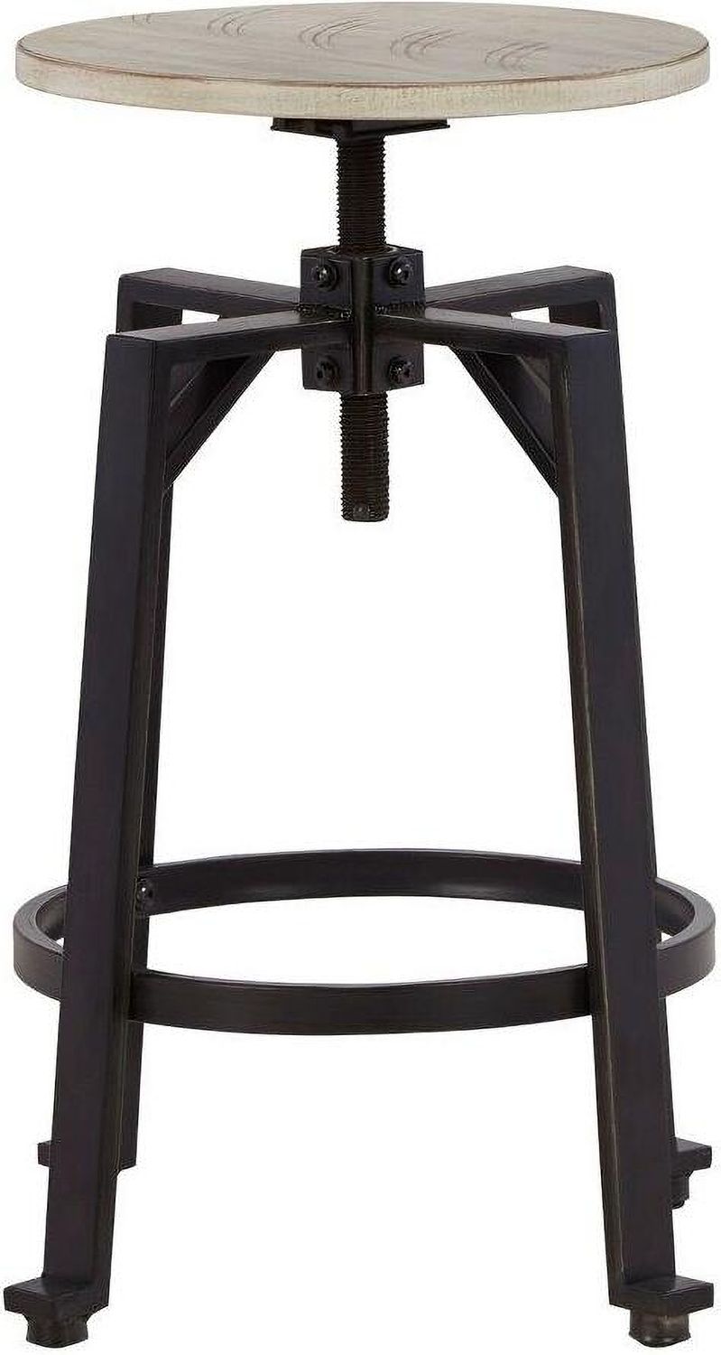 Karisslyn Whitewash And Black Swivel Counter Height Stool Set Of 2 D336024