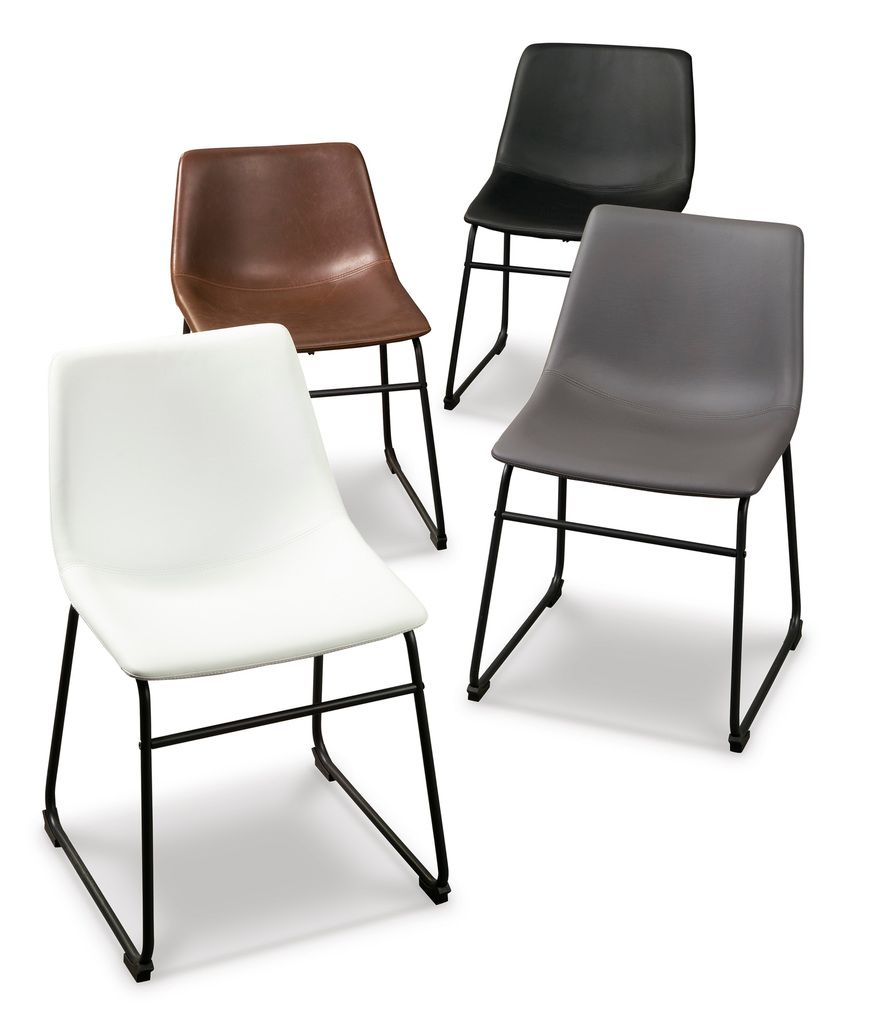 Centiar Brown and Black Dining Upholstered Side Chair Set of 2 D37201