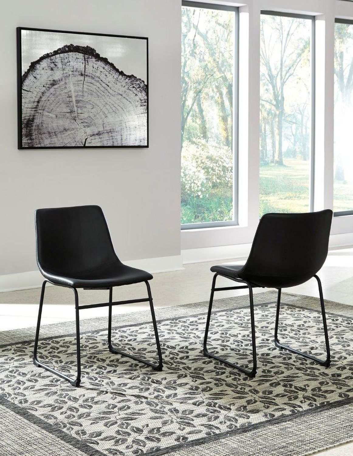 Centiar Black Dining Chair Set of 2 D37206