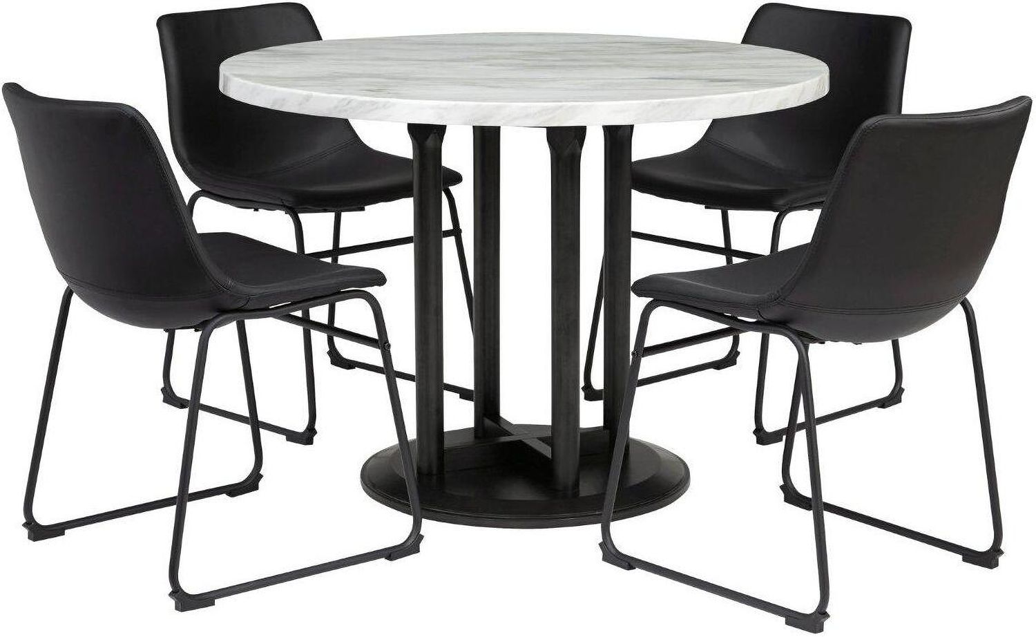 Centiar Black Dining Chair Set of 2 D37206