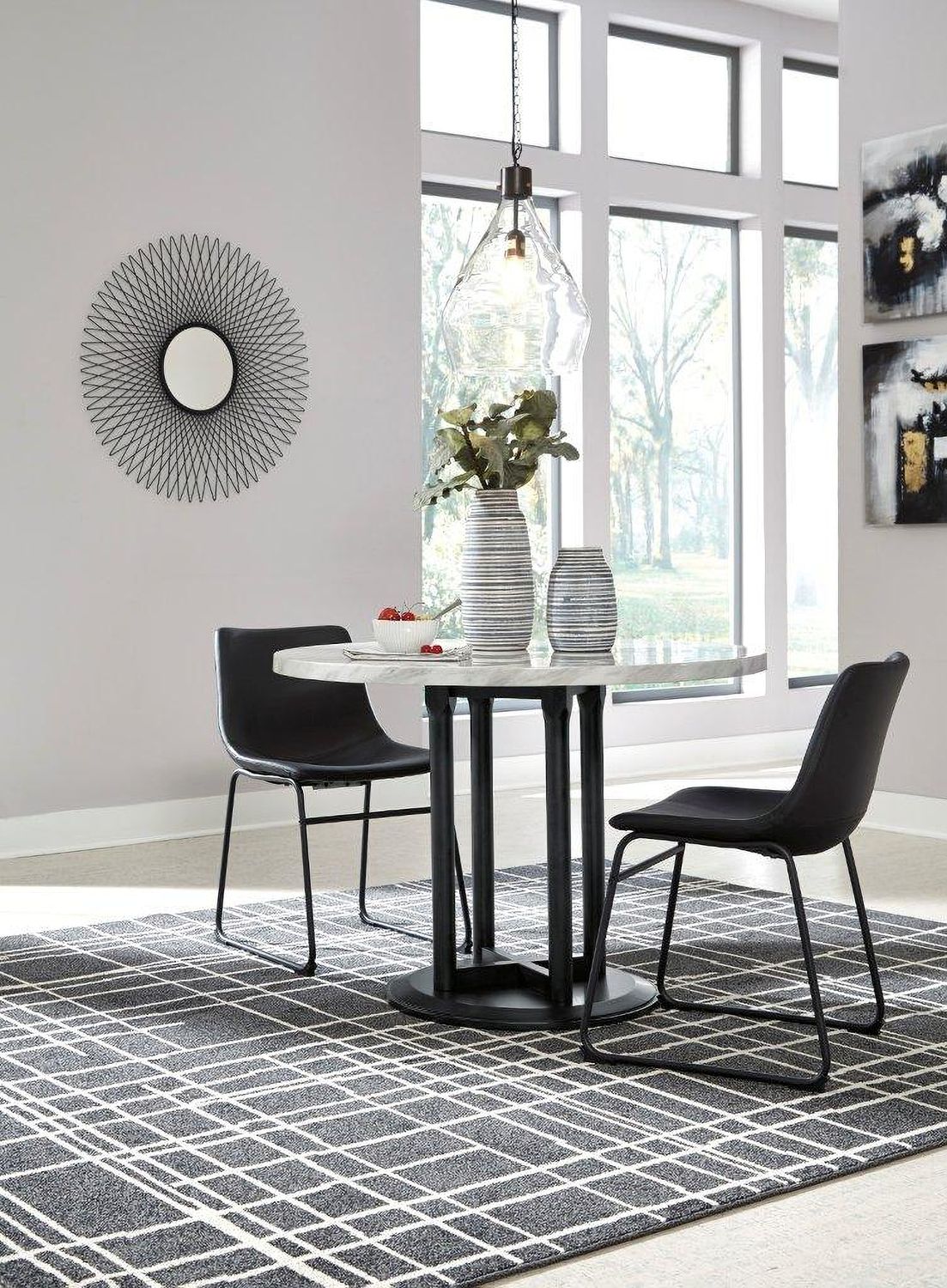 Centiar Black Dining Chair Set of 2 D37206