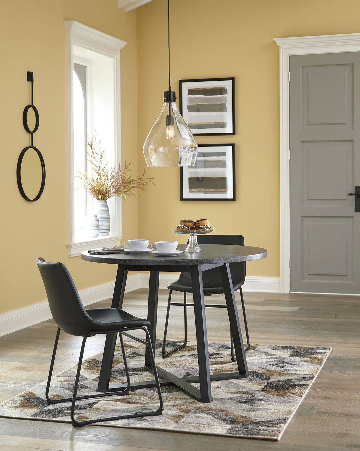 Centiar Black Dining Chair Set of 2 D37206