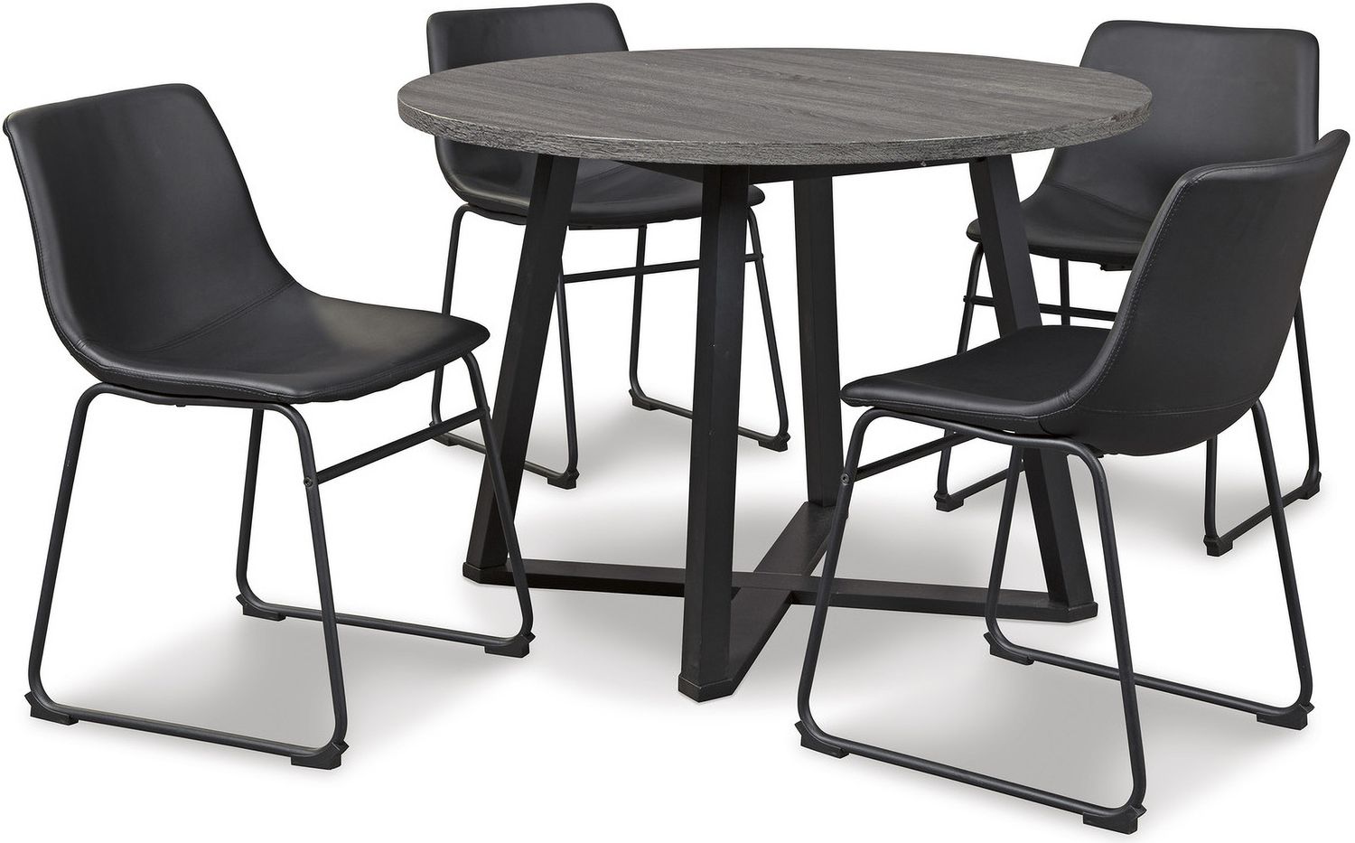Centiar Black Dining Chair Set of 2 D37206
