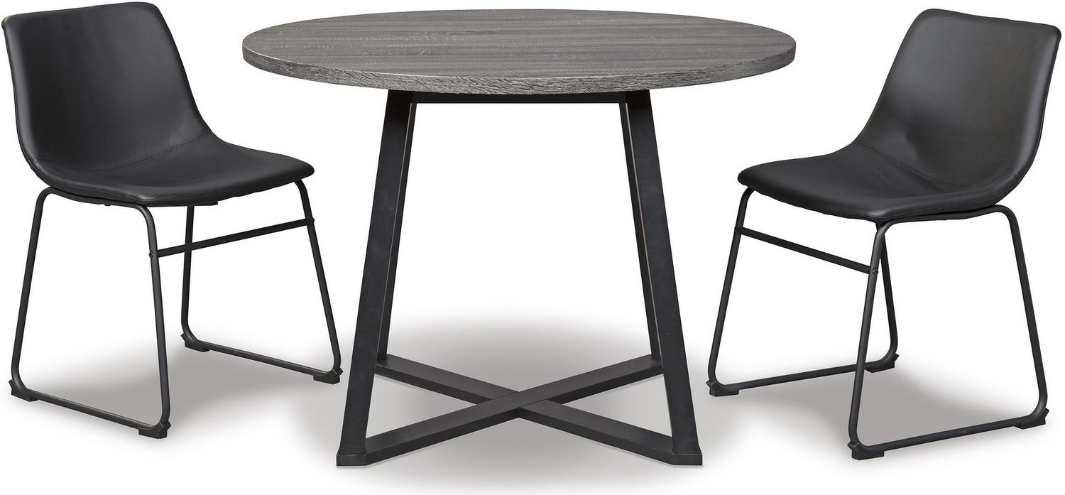 Centiar Black Dining Chair Set of 2 D37206