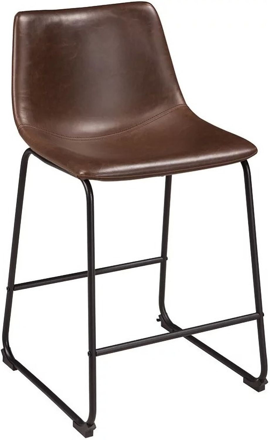 Centiar Brown and Black Upholstered Barstool Set of 2 D372124