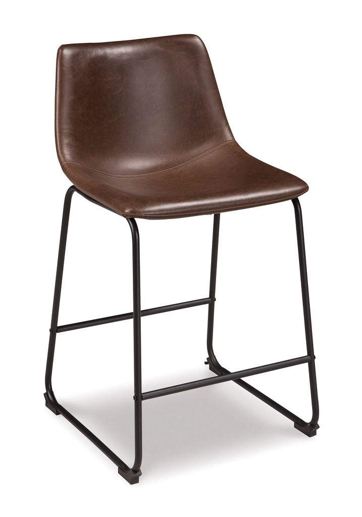 Centiar Brown and Black Upholstered Barstool Set of 2 D372124