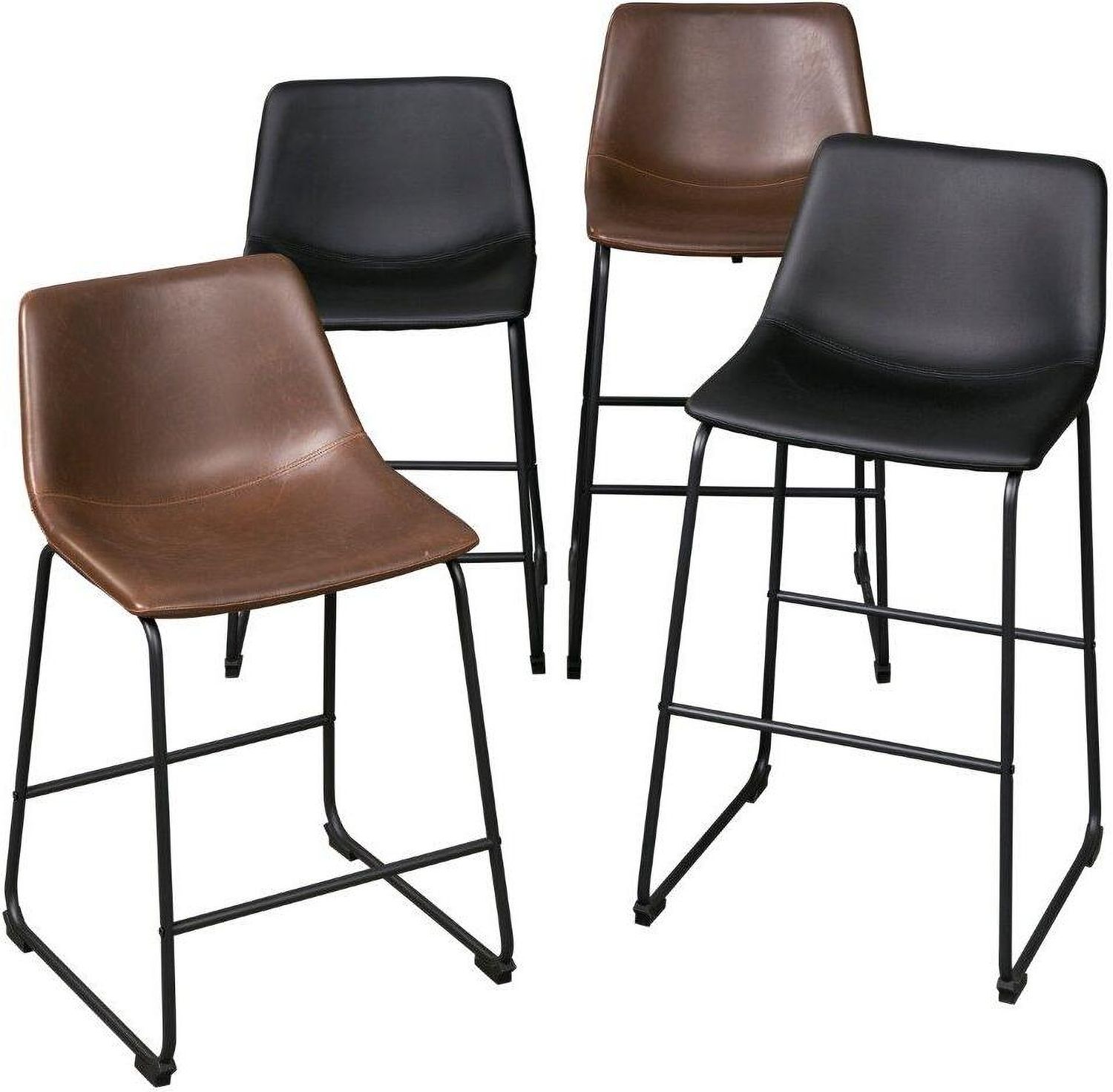 Centiar Brown Pub Height Bar Stool Set of 2 D372130
