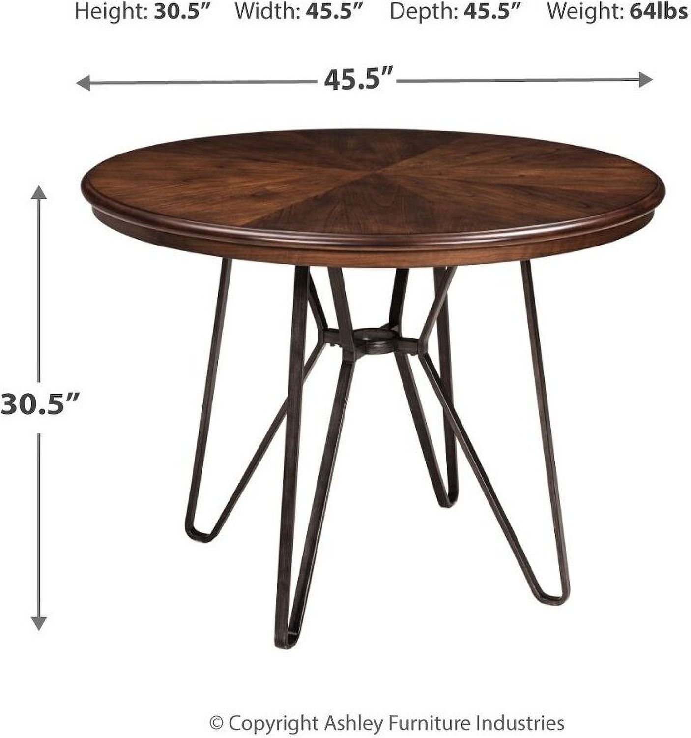 Centiar Two-Tone Brown Round Dining Table D37215