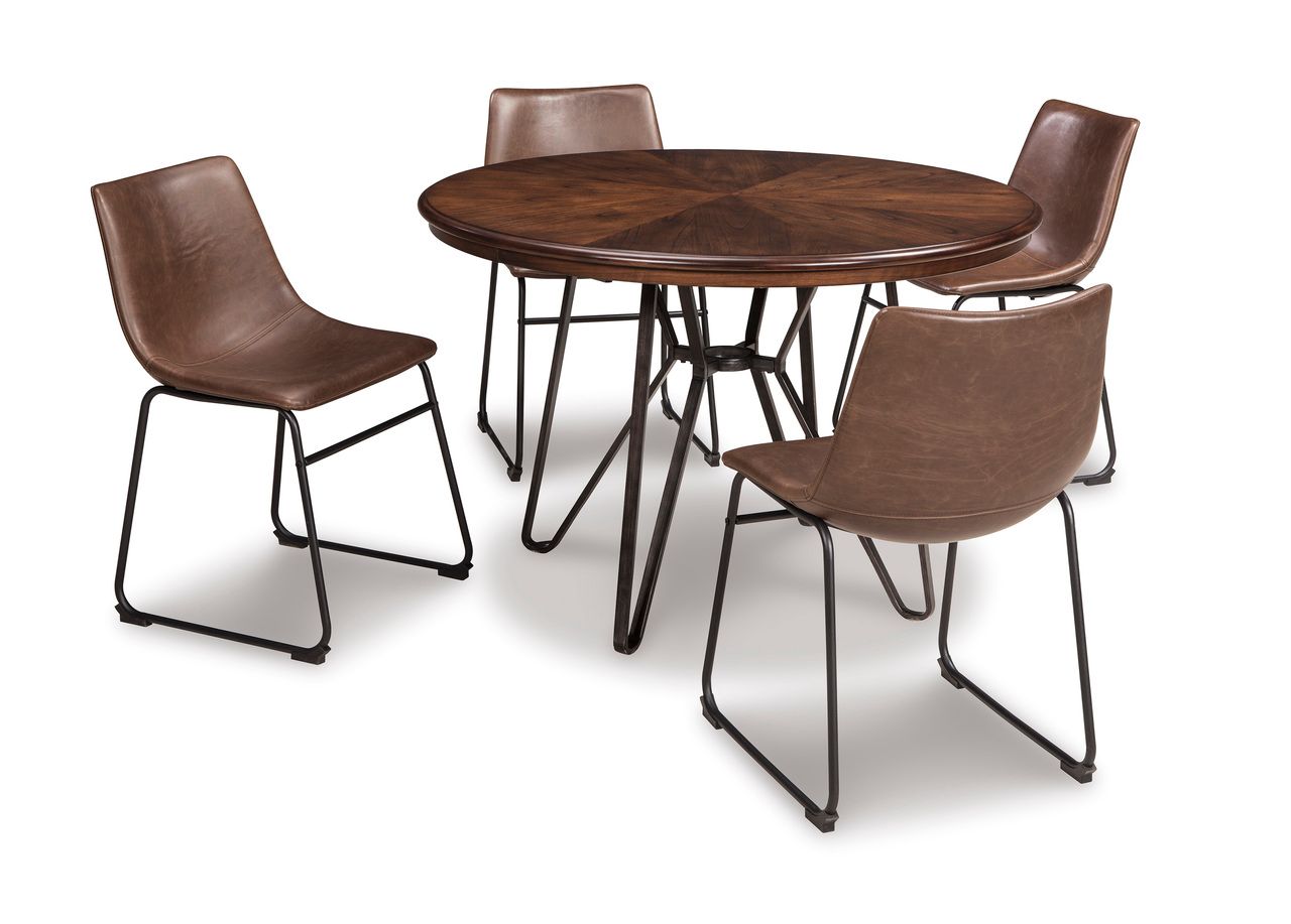 Centiar Two-Tone Brown Round Dining Table D37215