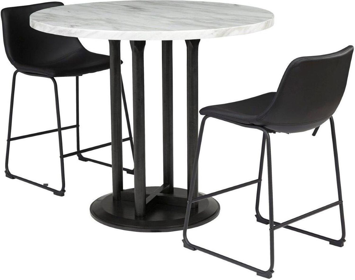 Centiar Black Counter Height Bar Stool Set of 2 D372624