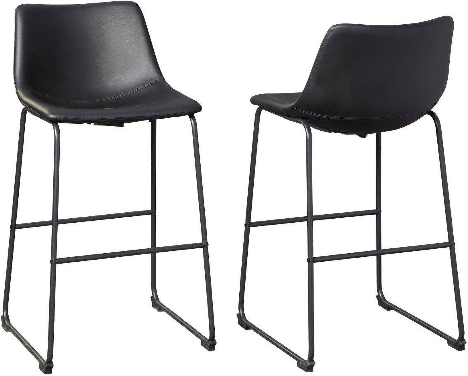 Centiar Black Pub Height Bar Stool Set of 2 D372630