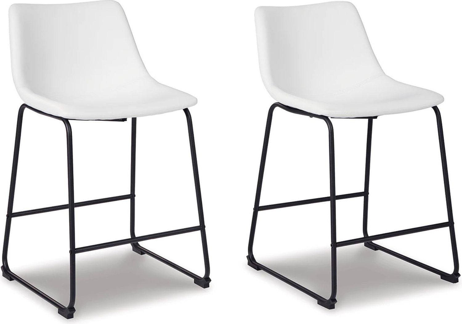 Centiar White Upholstered Barstool Set of 2 D372724