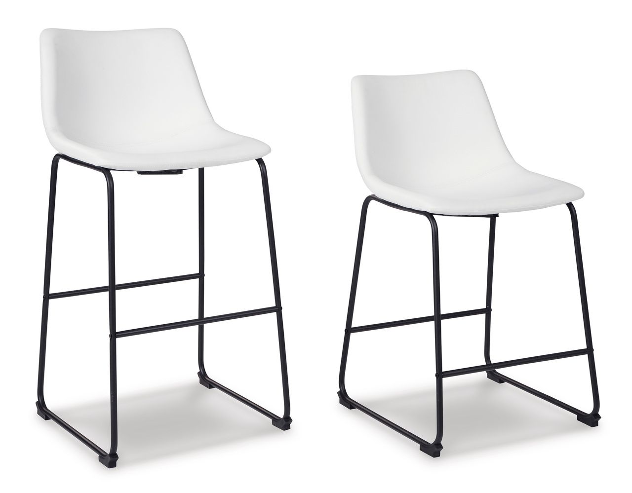 Centiar White Upholstered Barstool Set of 2 D372724