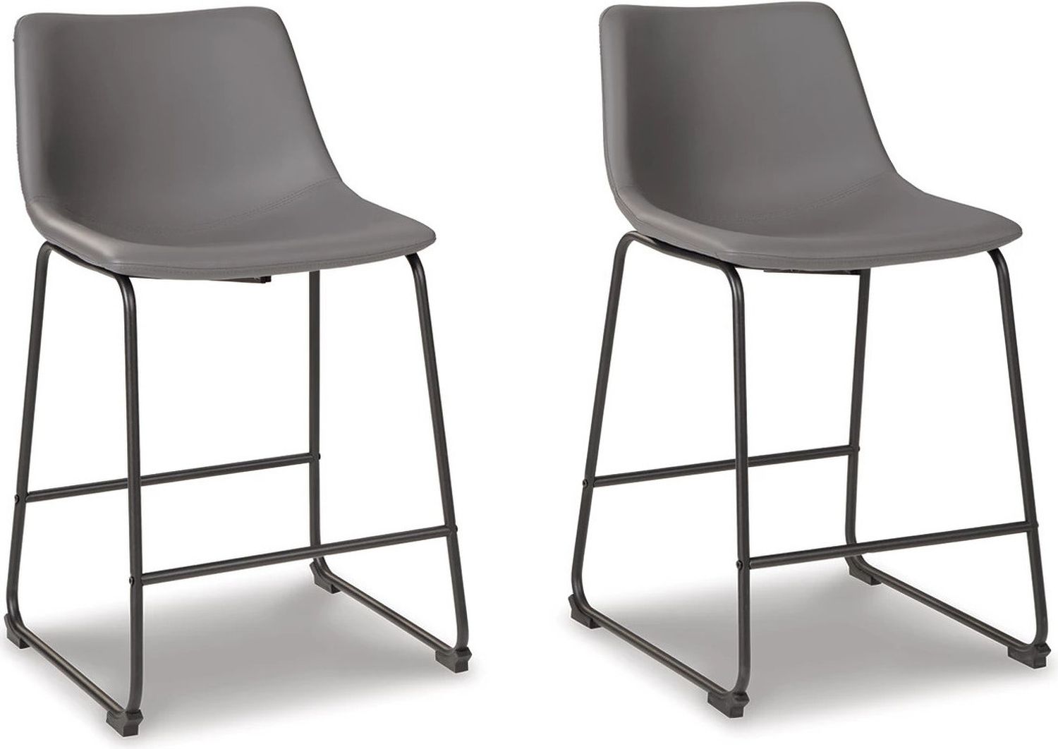 Centiar Gray Upholstered Barstool Set of 2 D372824