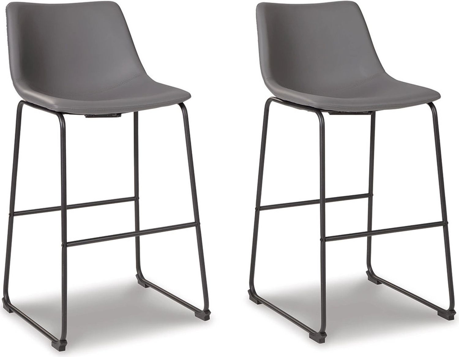 Centiar Gray Tall Upholstered Barstool Set of 2 D372830