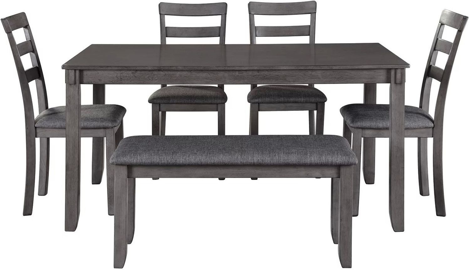 Bridson Gray Rectangular Dining Room Table Set (6/CN) D383325