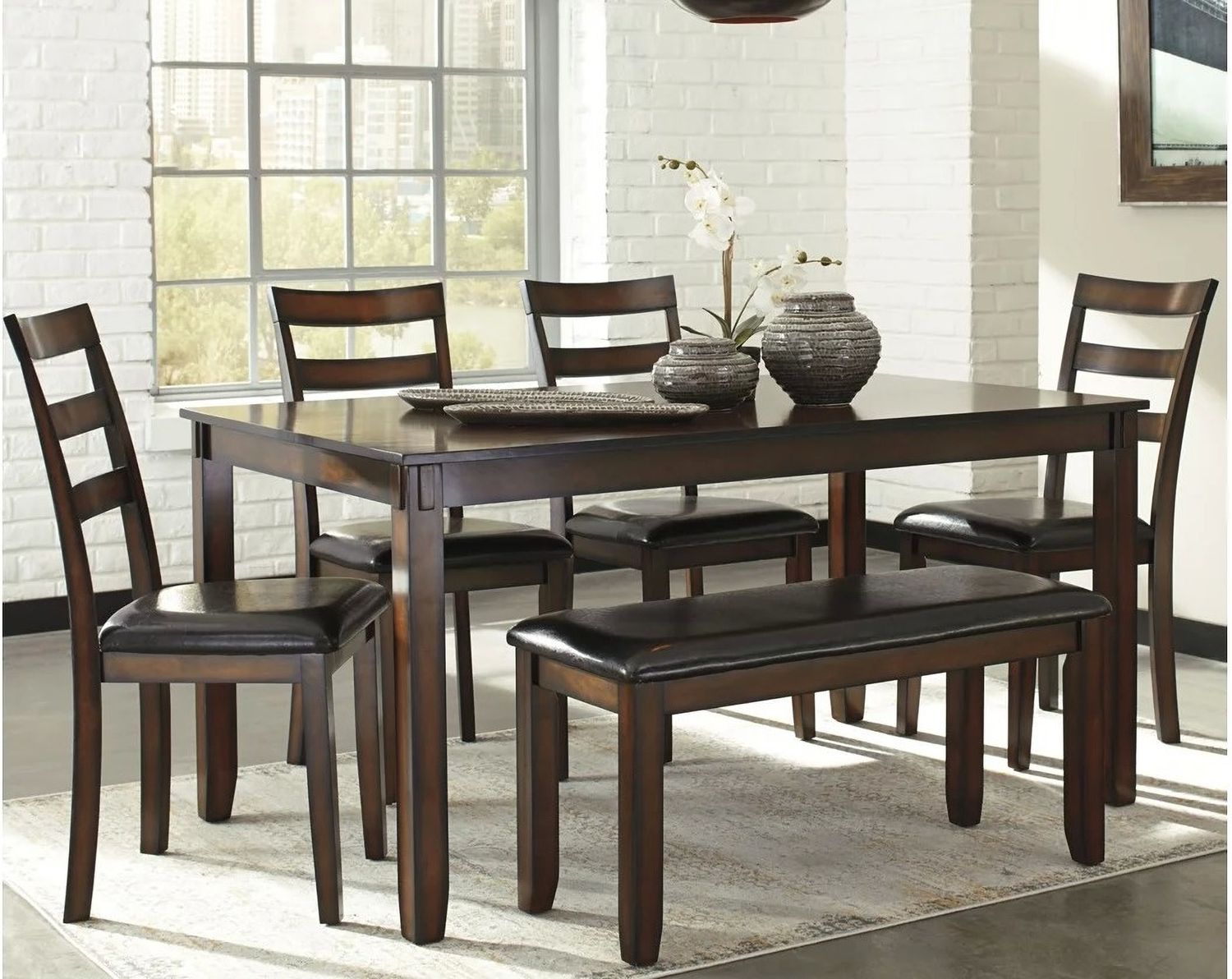 Coviar Brown 6 Piece Dining Room Set D385325