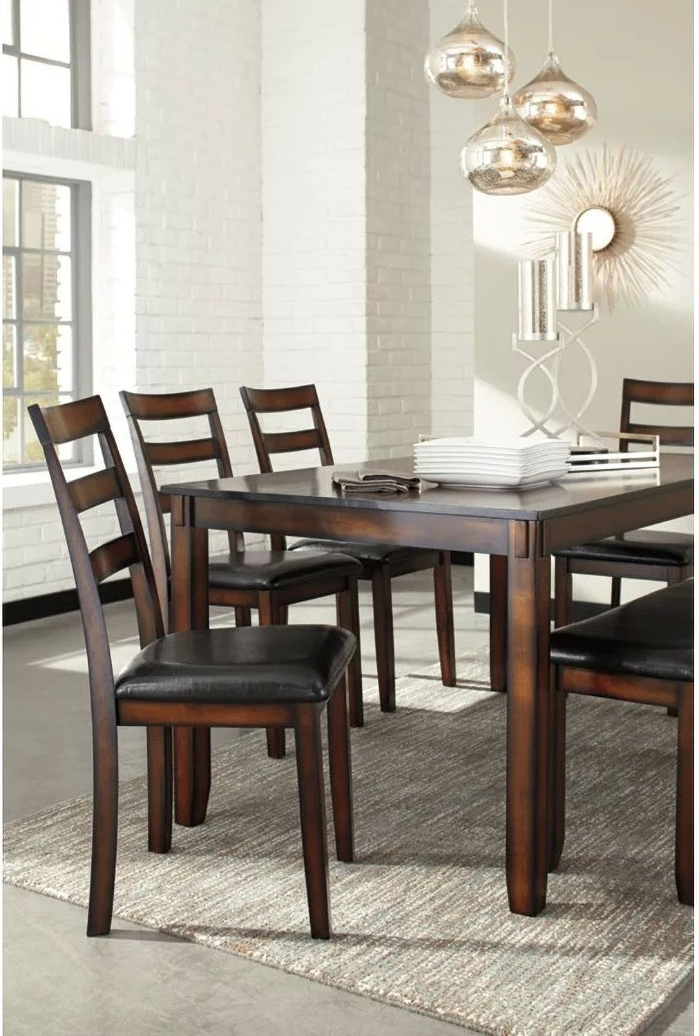Coviar Brown 6 Piece Dining Room Set D385325
