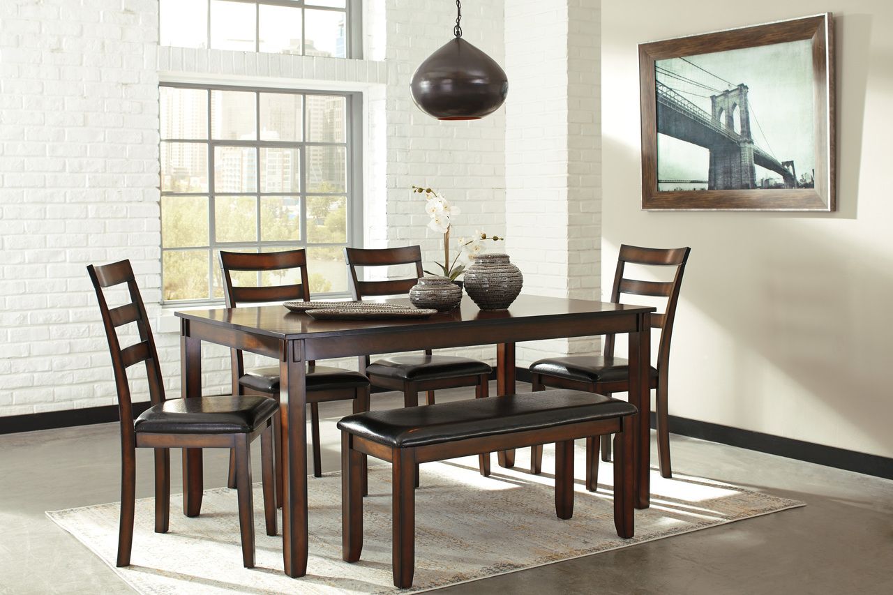 Coviar Brown 6 Piece Dining Room Set D385325
