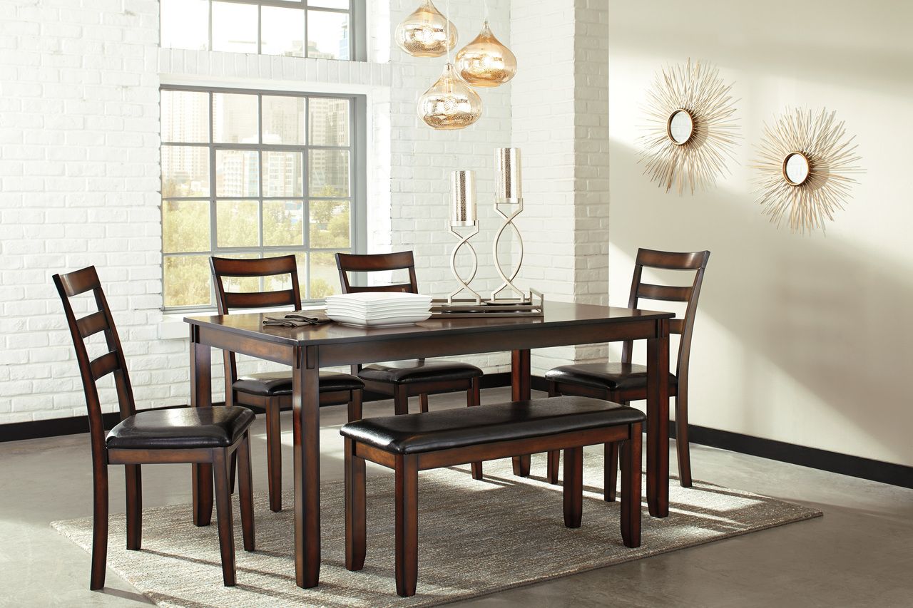 Coviar Brown 6 Piece Dining Room Set D385325