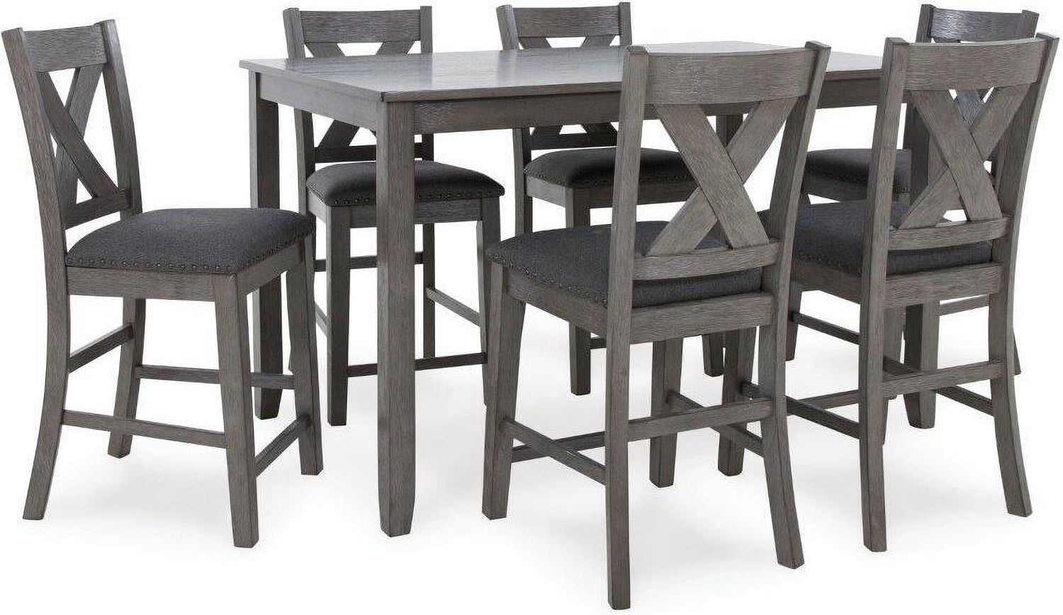 Caitbrook Gray Rectangular Dining Room Counter Set D388423