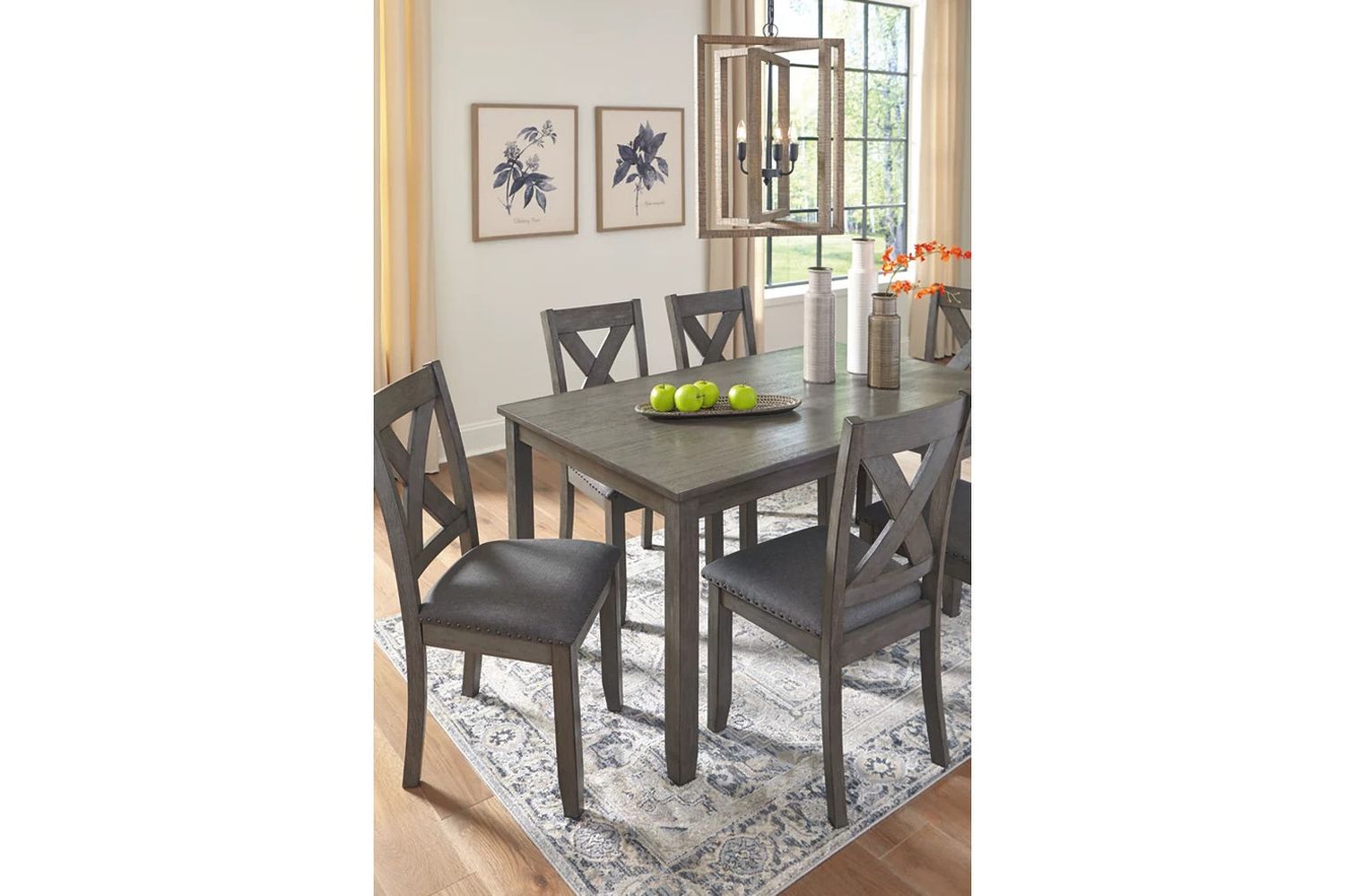 Ashley Furniture Caitbrook Rustic 7 Piece Dining Set, Includes Table and 6 Chairs, Gray D388425