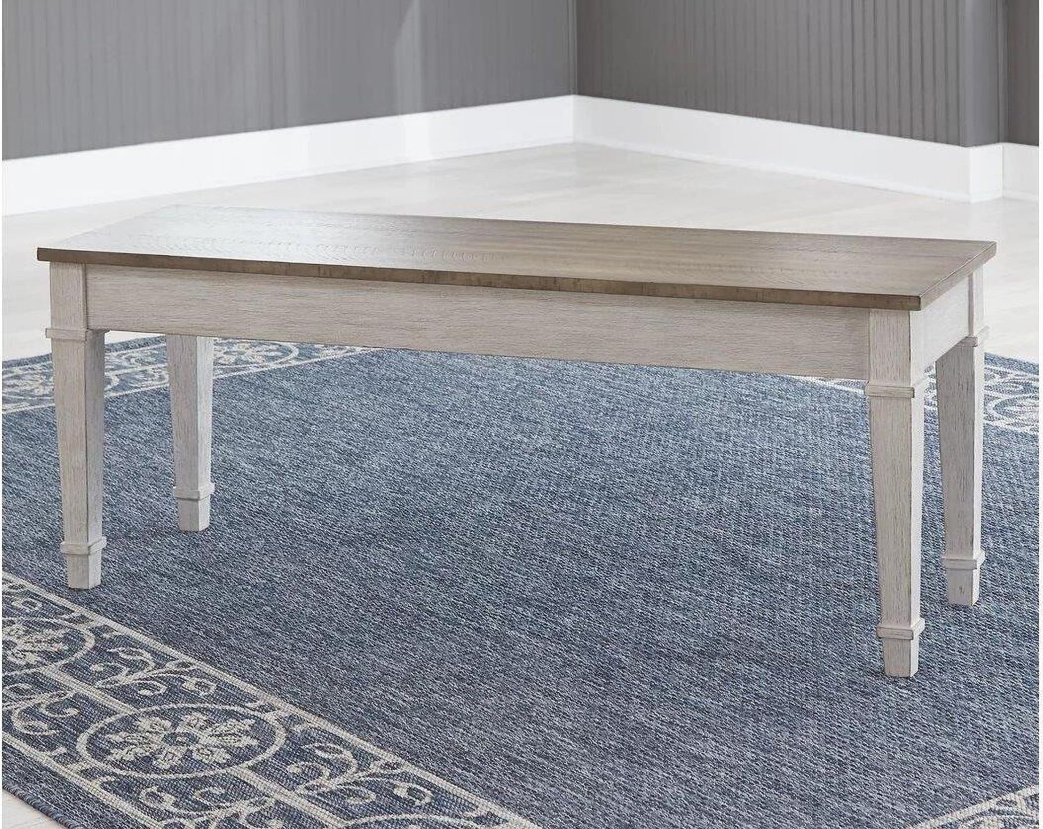 Skempton White/Light Brown Storage Bench D39400