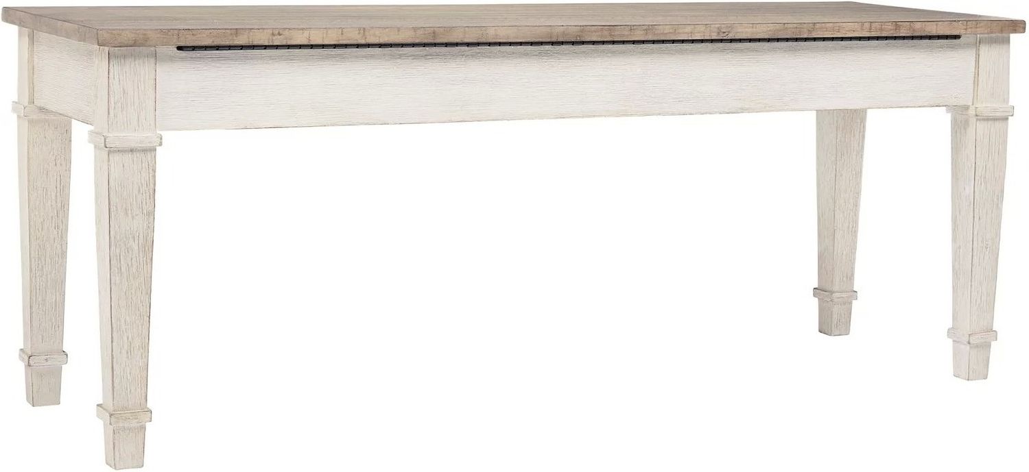 Skempton White/Light Brown Storage Bench D39400