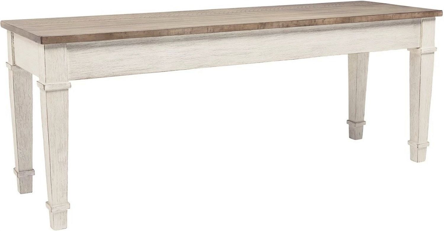 Skempton White/Light Brown Storage Bench D39400