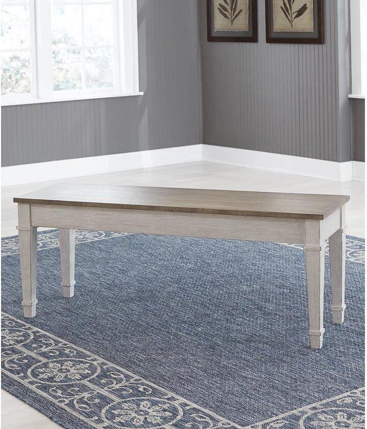 Skempton White/Light Brown Storage Bench D39400