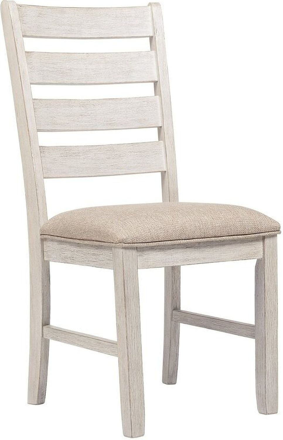 Skempton White/Light Brown Dining Upholstered Side Chair Set of 2 D39401
